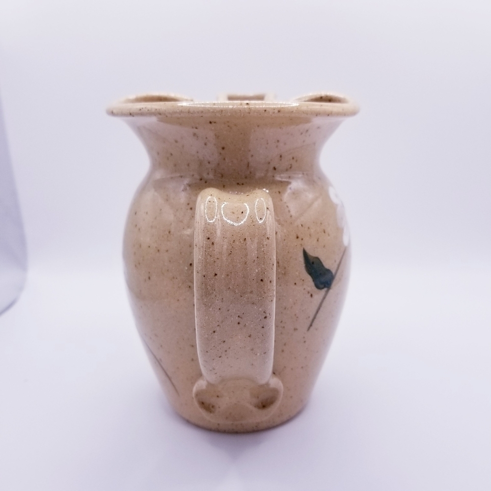 Three Rivers Pottery Floral Daisy Stoneware Pitcher - Picture 7 of 9